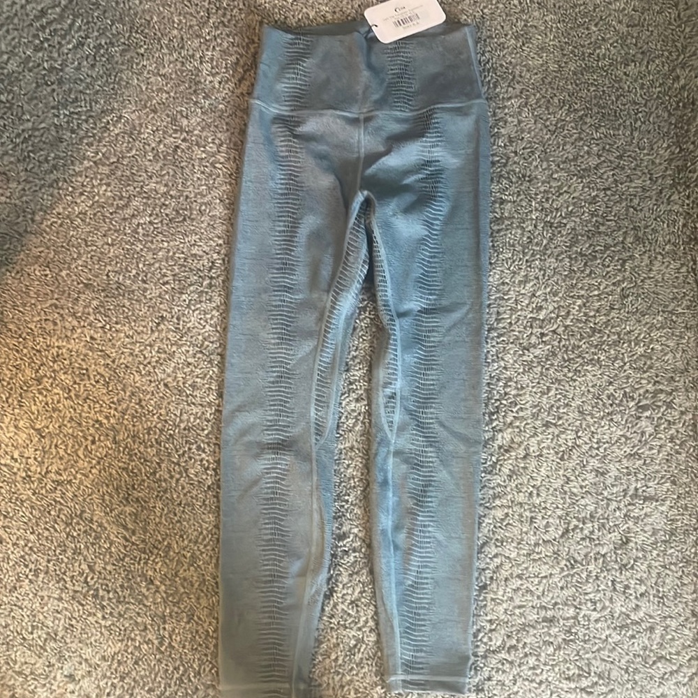 Zyia light teal everglades supreme hi-rise 7/8 24” leggings size 6-8